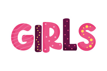 girls word lettering