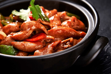 Asian gourmet pork intestine pot