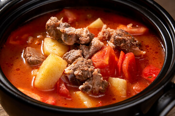 Asian Food Potato Ribs Tomato Soup