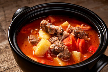 Asian Food Potato Ribs Tomato Soup