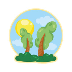 forest landscape badge