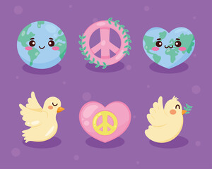 six peace day icons