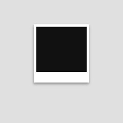 Retro photo frame in flat design style. Template.