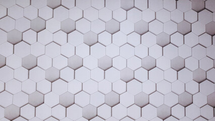 honeycomb design background 3D Illustration