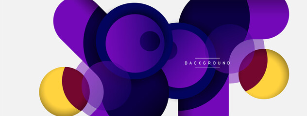Creative geometric wallpaper. Minimal abstract background. Circles composition vector illustration for wallpaper banner background or landing page
