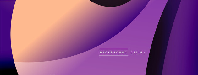 Creative geometric wallpaper. Minimal abstract background. Circle and wave composition vector illustration for wallpaper banner background or landing page