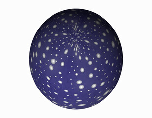 Abstract Image. Illustration and clipart. A Space ball view from the top on white background.