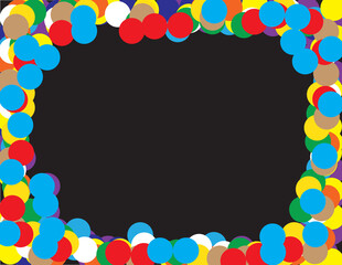 frame with colorful balloons