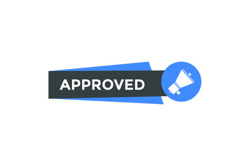 Approved text symbol. approved text web template Vector Illustration. 
