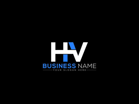 Abstract HV Logo Icon, Creative Hv vh Logo Letter Vector Image With Colorful Unique Design For Any Kind Of Use