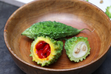 Ripe Bitter Melon With Seeds