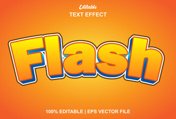 flash text effect with orange color editable.