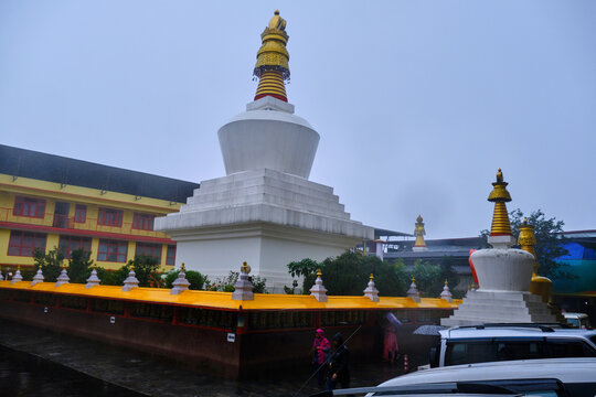 Gangtok, India - 17 June 2022, Do Drul Chorten is a buddhist stupa in Gangtok in the Indian state of Sikkim.