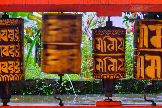 Gangtok, India - 17 June 2022, Do Drul Chorten is a buddhist stupa in Gangtok in the Indian state of Sikkim.