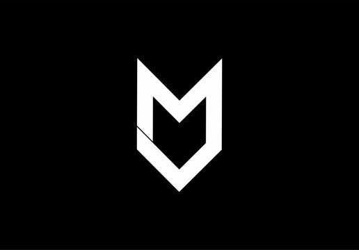 Jm MJ j m monogram logo isolated on black background