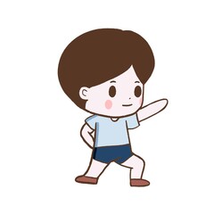funny cartoon casual boy