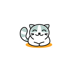 a cute and adorable cat illustration, perfect for a pet company
