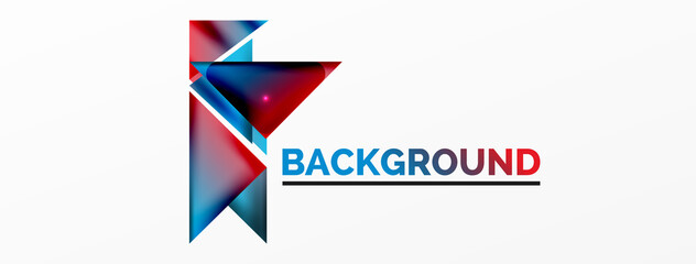 Dynamic 3d geometric abstract background. Triangles and other simple forms composition. Vector Illustration For Wallpaper, Banner, Background, Card, Book Illustration, landing page