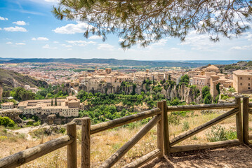 Fototapeta na wymiar View at Cuenca town from the viewpoint over the city - Spain