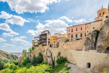 View at the Hanging houses in Cuenca town, Spain