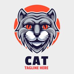 Cat Animal Mascot Logo Template