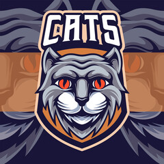 Cat Animal Mascot Logo Template