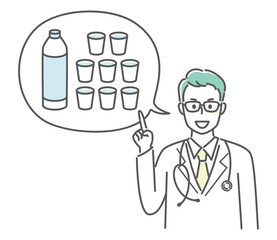 simple illustration of amount of water for one day