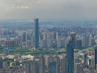 Fototapeta premium Hubei Wuhan Summer Urban Skyline Aerial photography scenery
