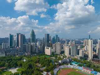 Obraz premium Hubei Wuhan Summer Urban Skyline Aerial photography scenery