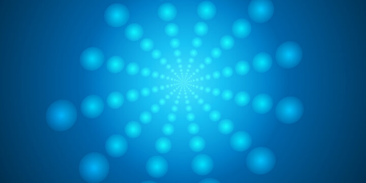 3D Centered Glowing Spots, 3D Tube or Tunnel Effect - Abstract Background Vector