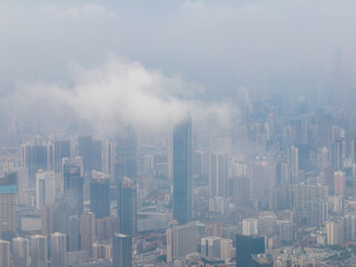 Fototapeta premium Hubei Wuhan Summer Urban Skyline Aerial photography scenery