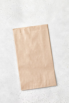 Craft Paper bag for food. Mock up. Place for text.