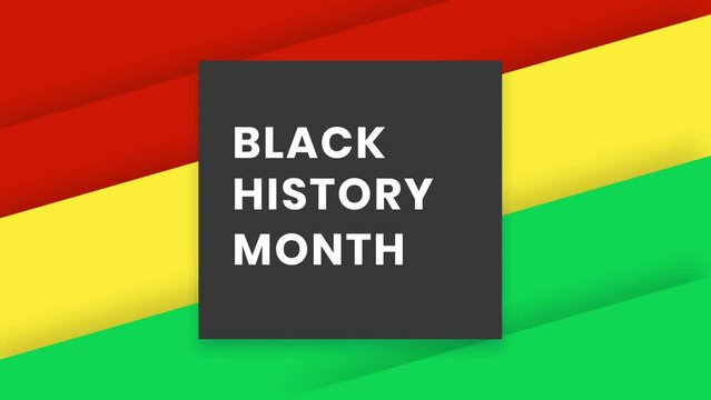 Black history month with amazing animation background for Black history month, american and african culture.