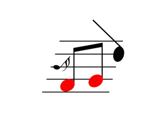 白バックに譜面