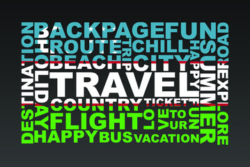 Uzbekistan flag shape of travel keywords, travel concept, abroad vacation idea, simple flat design, Uzbekistan flag mask on holiday words, tourism banner