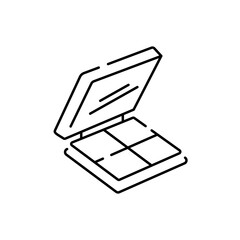 Cosmetic line icon set. Plastic face beauty care vector. Procedure medical with eye, lip and nose illustration. Eye shadow