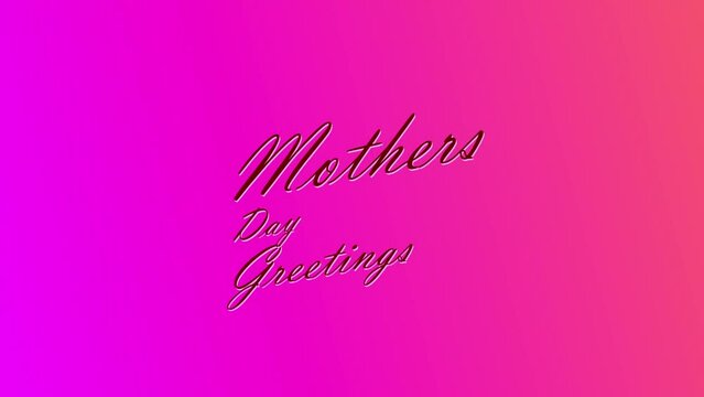 Mother's day greeting with colorful background for international Mother's day.