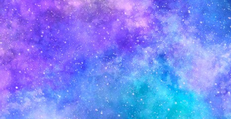 ファンタジーな星空の背景素材 ネオン ネビュラ メルヘン © AMONT