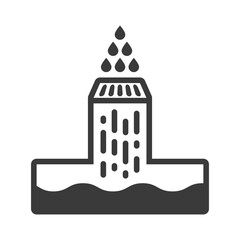 Sewerage glyph icon isolated on white background.Vector illustration.