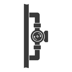 Water circulation pump glyph icon isolated on white background.Vector illustration.