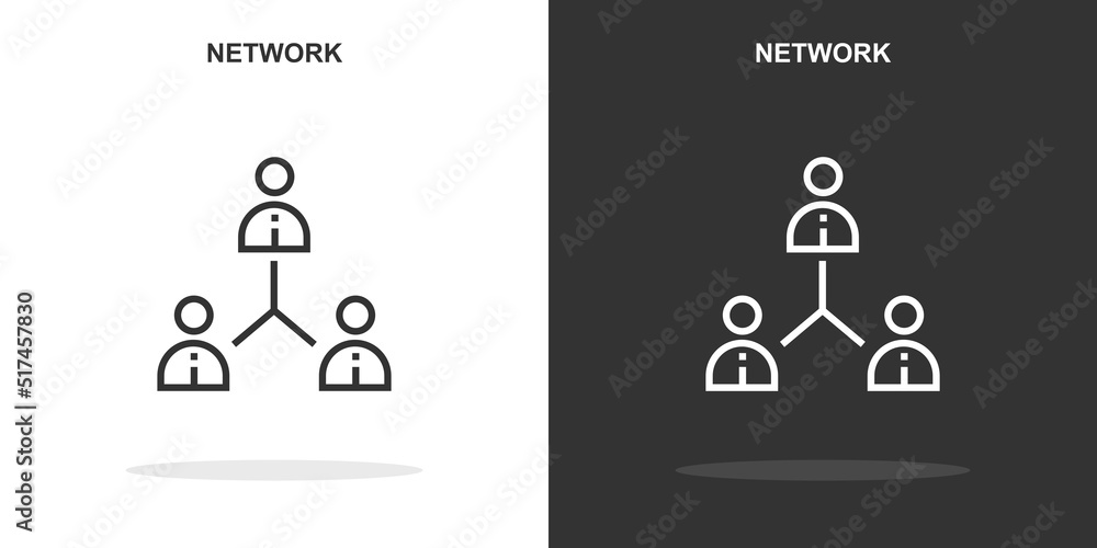 Poster network line icon. simple outline style.network linear sign. vector illustration isolated on white b