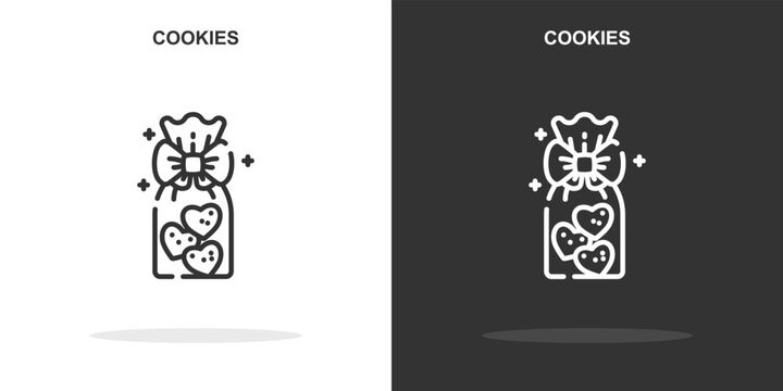 cookies line icon. Simple outline style.cookies linear sign. Vector illustration isolated on white background. Editable stroke EPS 10