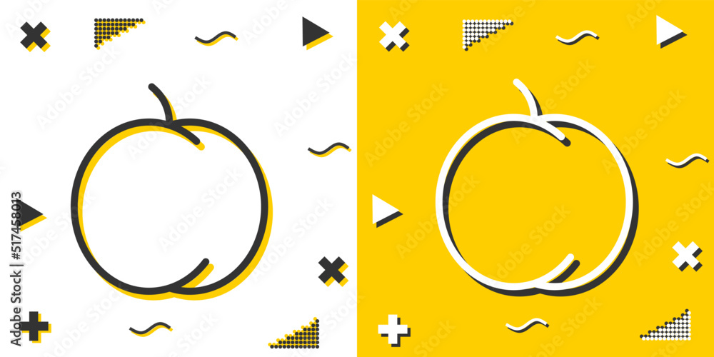 Aufkleber peach line icon. simple outline style.peach linear sign. vector illustration isolated on white backg
