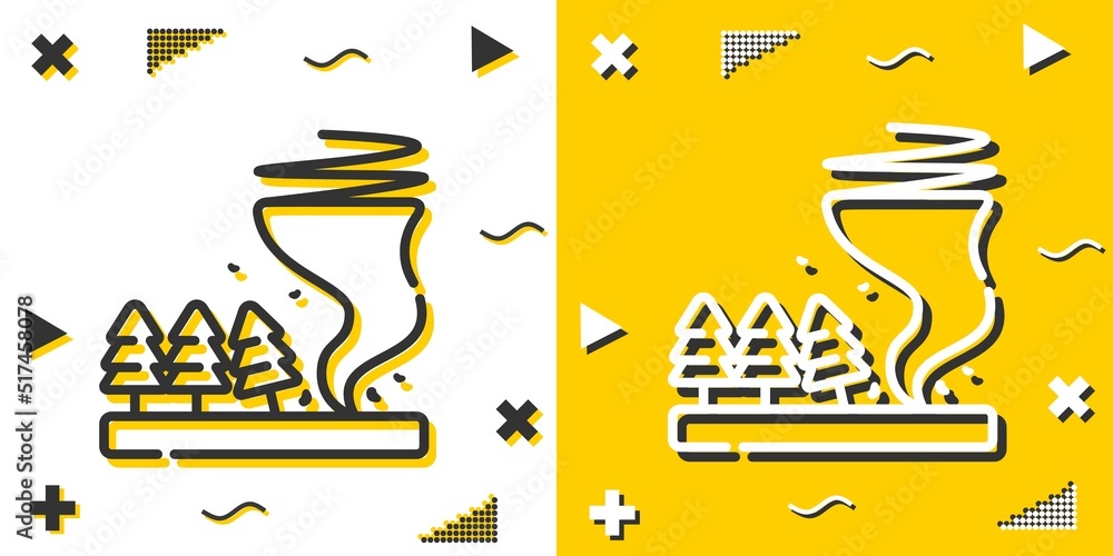 Poster tornado line icon. simple outline style.tornado linear sign. vector illustration isolated on white b