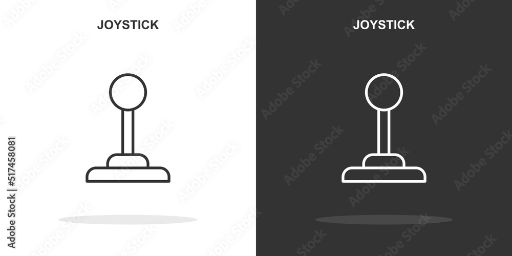 Poster joystick line icon. simple outline style.joystick linear sign. vector illustration isolated on white