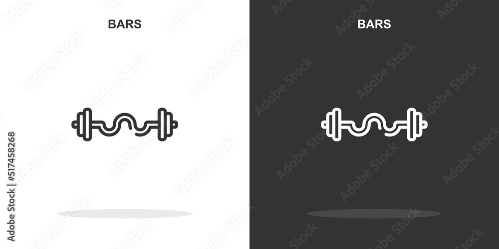 Poster bars line icon. simple outline style.bars linear sign. vector illustration isolated on white backgro