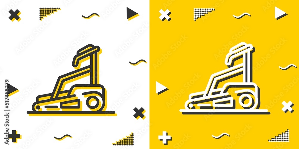 Poster treadmill line icon. simple outline style.treadmill linear sign. vector illustration isolated on whi