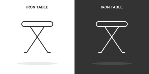 iron table line icon. Simple outline style.iron table linear sign. Vector illustration isolated on white background. Editable stroke EPS 10