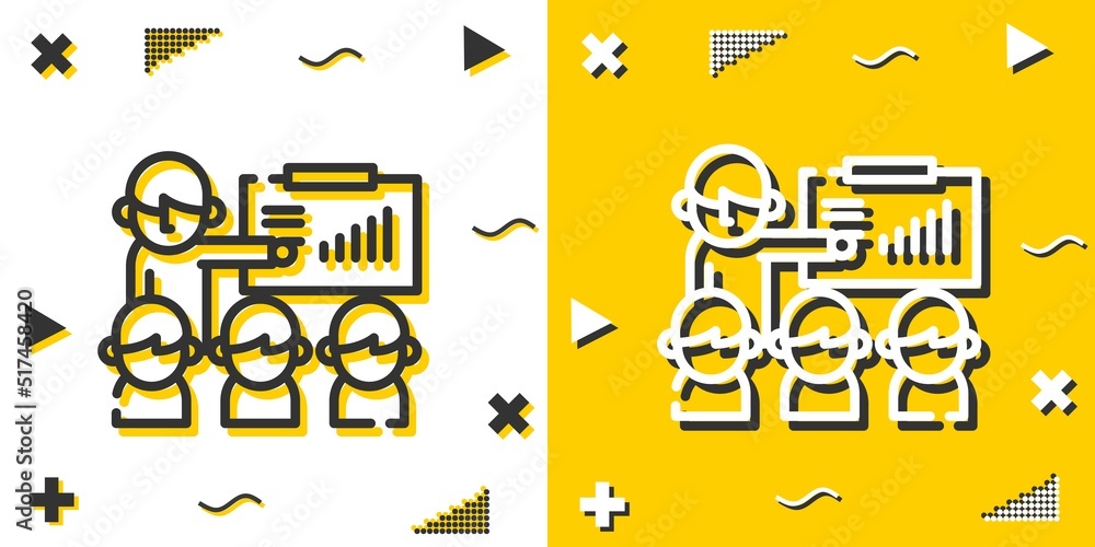 Poster presentation line icon. simple outline style.presentation linear sign. vector illustration isolated 