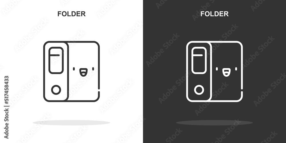 Poster folder line icon. simple outline style.folder linear sign. vector illustration isolated on white bac